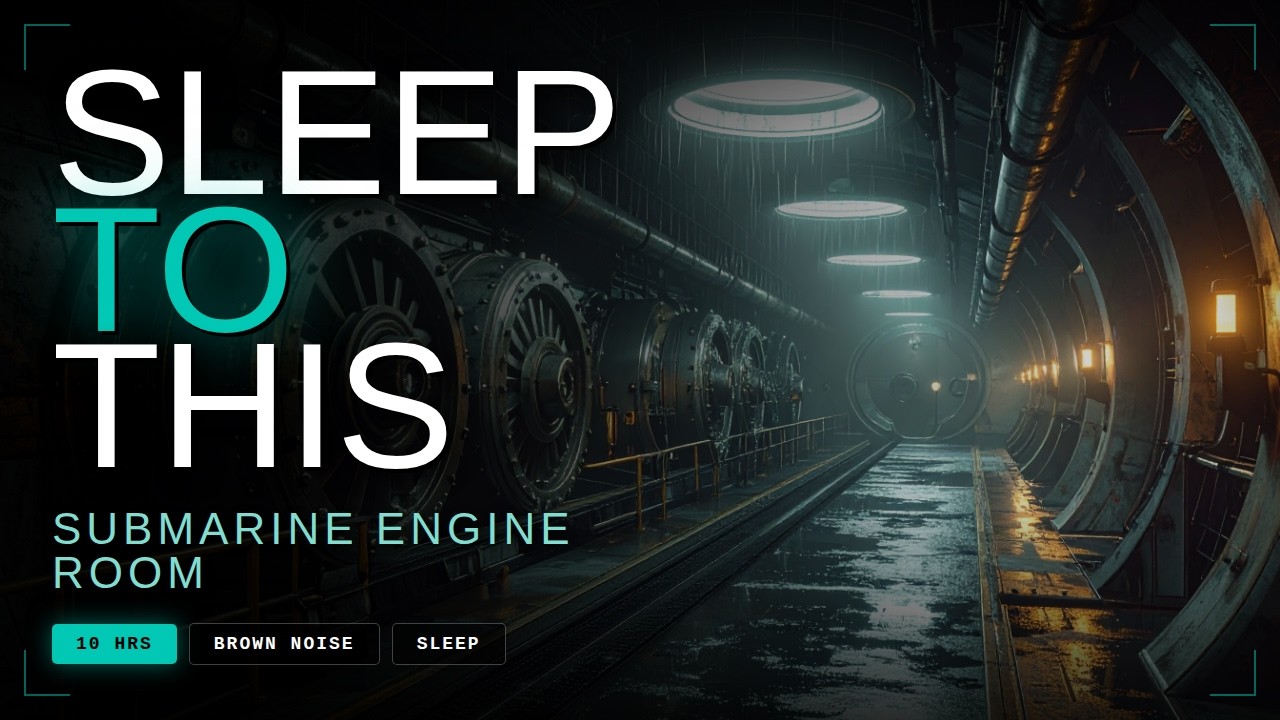 White Noise for Sleep — Submarine Engine Room Deep Metal Hum (10 Hours)