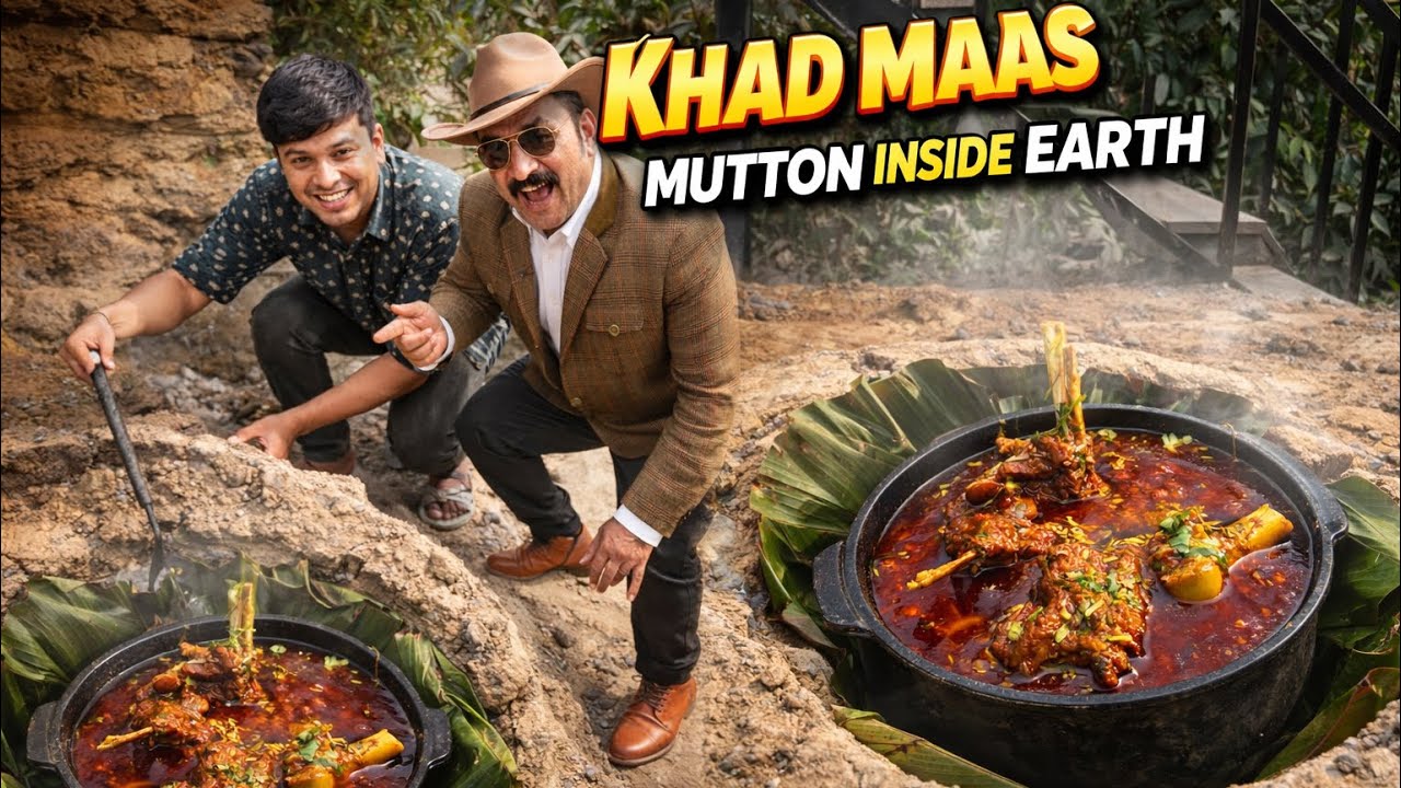 9 घंटे तक ज़मीन के अंदर पकने वाला 200 साल पुराना Mutton Khad Maas Recipe||Kunwar Kalewa