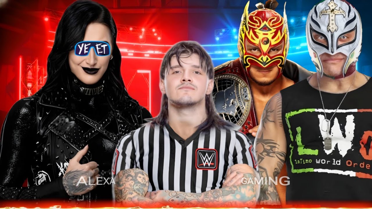 WWE 2K25 - Матч 1 против 2 с гандикапом и специальным рефери | YEET Риа Рипли против Драгона Ли и...