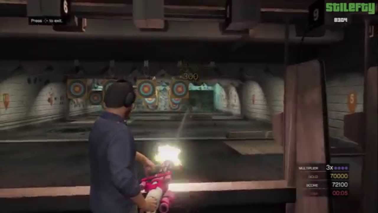 GTA 5 - PS3 - Shooting Range Challanges [Gold Medals]