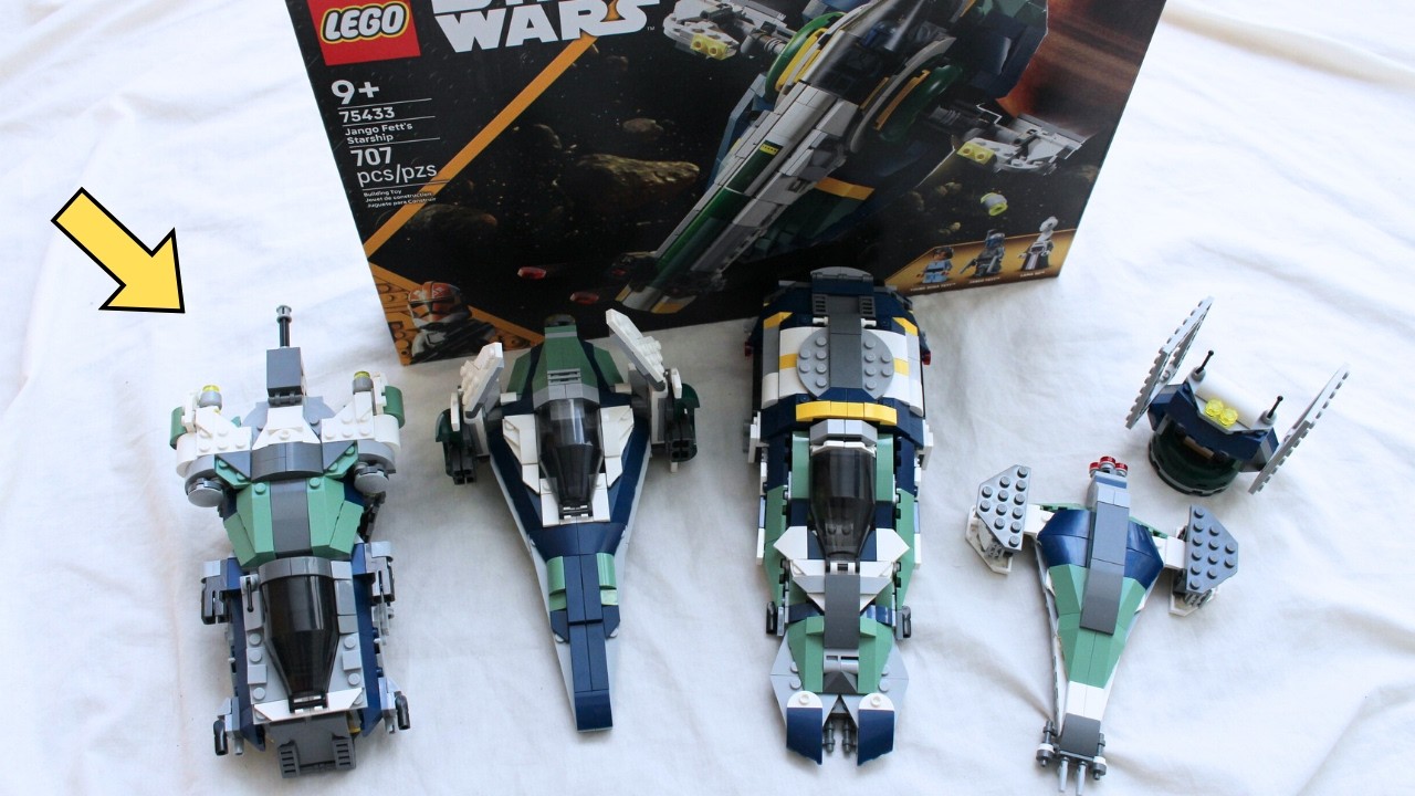 4 АЛЬТЕРНАТИВНЫХ ВАРИАНТА СБОРКИ для звездолета Джанго Фетта из набора LEGO Star Wars 75433