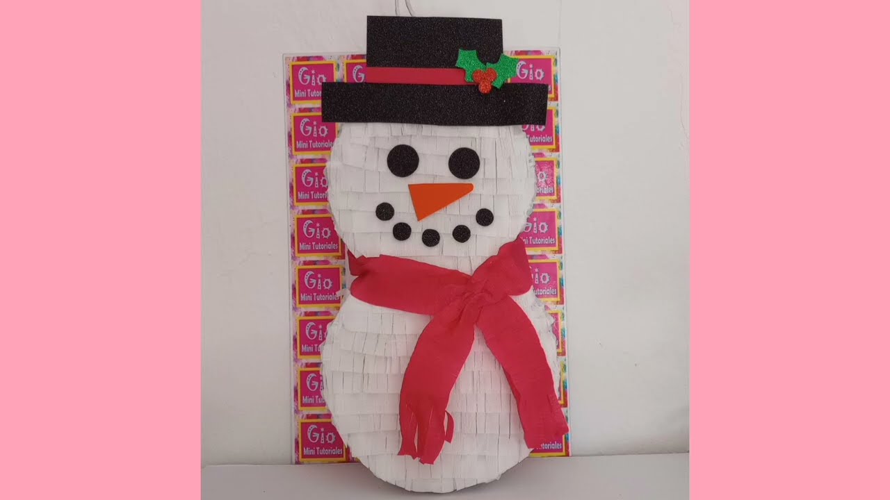 Piñata muñeco de nieve Paso a Paso #diy #tutorial #manualidades