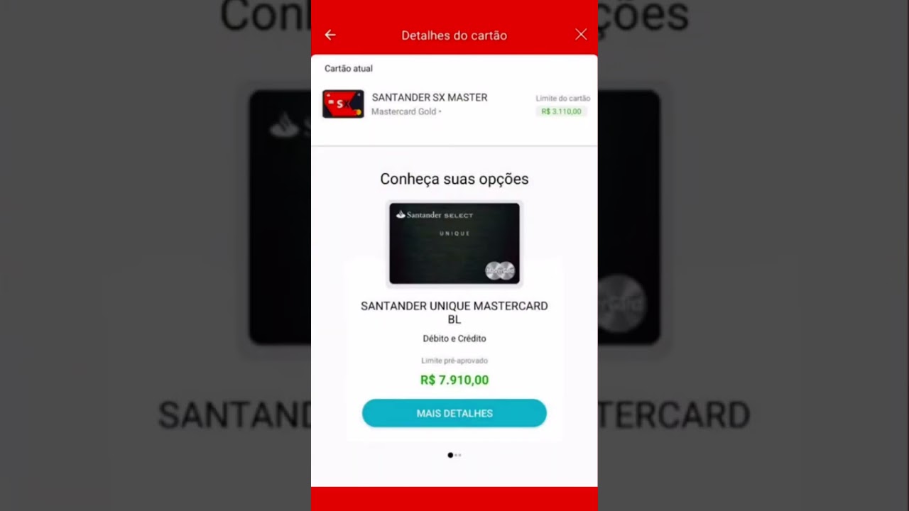 🥳​ BANCO SANTANDER LIBERA UPGRADE E AUMENTO DE LIMITE DOS SEUS CART&Otilde;ES DE CR&Eacute;DITO E REDUZ LIMITE