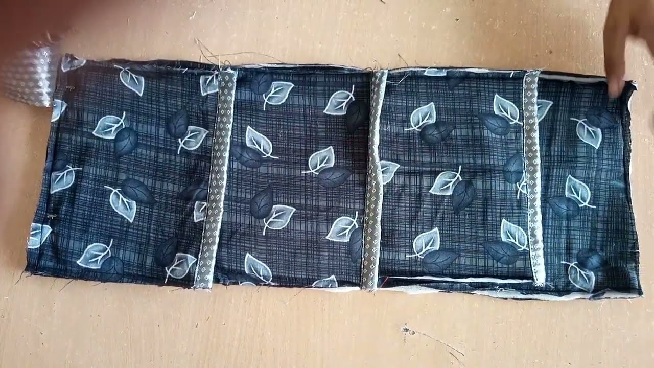 बेकार कपड़े से बनाएं हैंगिंग बैग #दीवाल बैग #wall hanging pocket organizer