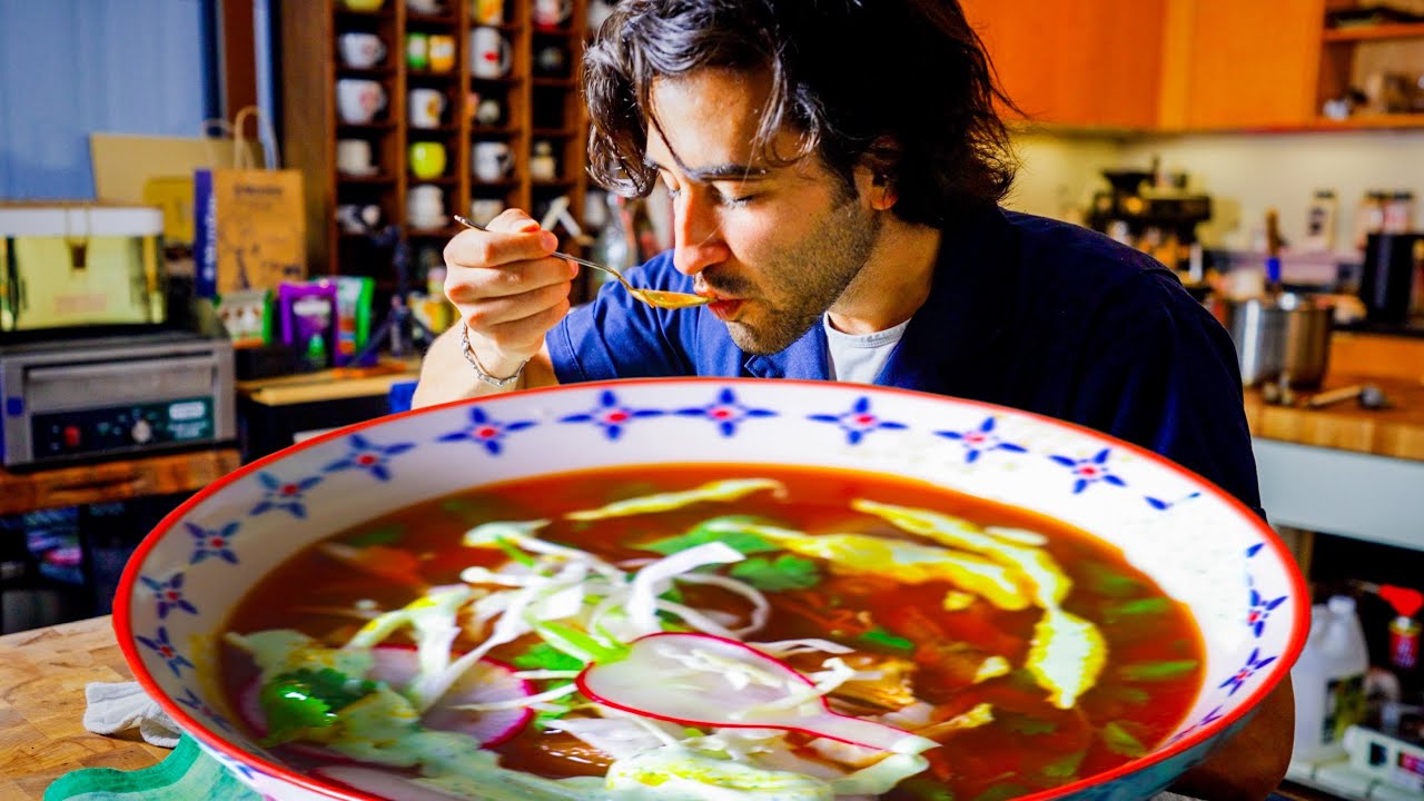 day 2 good soup pozole rojo