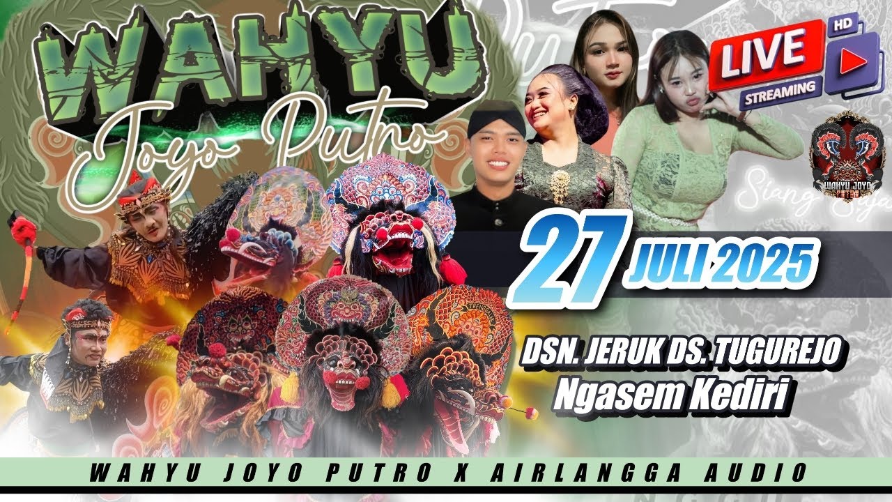 Live Jaranan Hari Ini WAHYU JOYO PUTRO Jeruk Tugurejo Kediri AIRLANGGA AUDIO
