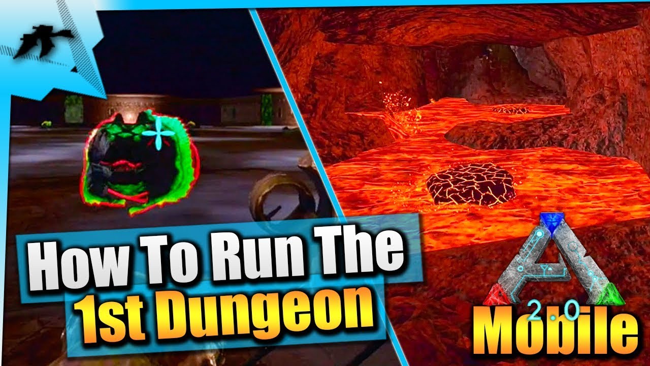 How To Solo Run Dungeon #1 Guide/ Clear All Mob Rooms & Lava Parkour EASY! | Ark Mobile 2.0 Tips
