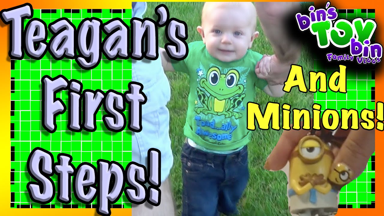 Weekly Family Vlog #9! Teagan's First Steps!! Minion Mania!! By Bins Toy Bin