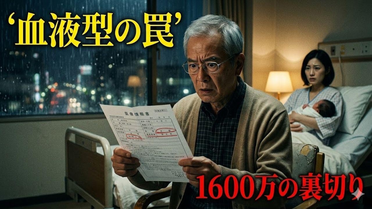 初孫を抱いた夫が絶叫「帰るぞ！」血液型が暴いた1600万の裏切り