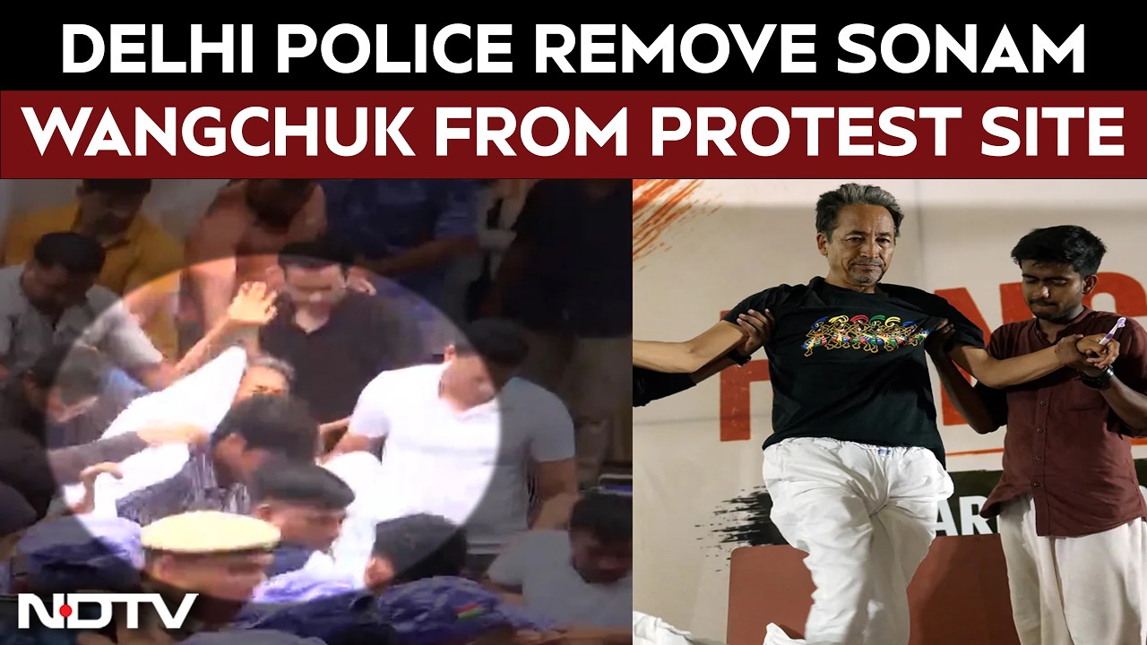 Sonam Wangchuk LIVE | CJP Protests LIVE| Sonam Wangchuk Removed From Protest Site, Taken To Hospital