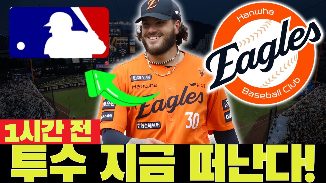 🚨구단에 눈물! 에이스 투수 MLB 거물과 계약! 😱한화 이글스 뉴스