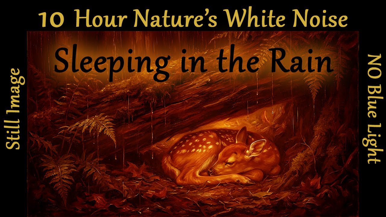 10 Hours Rain Sounds for Baby Sleep, Insomnia & Colic Relief | Golden Fawn Art White Noise
