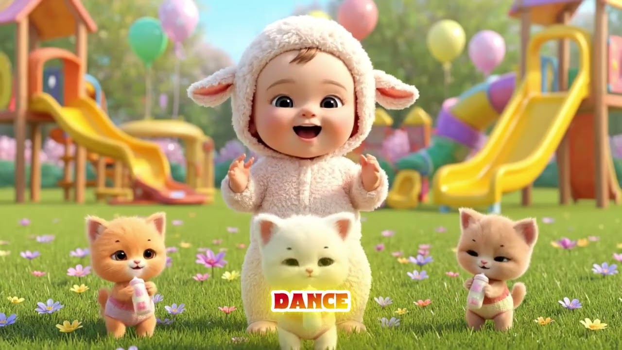 Baby and Kitty Dance and Sing 🐱👶 | Cute Kids Song | Fun Nursery Music