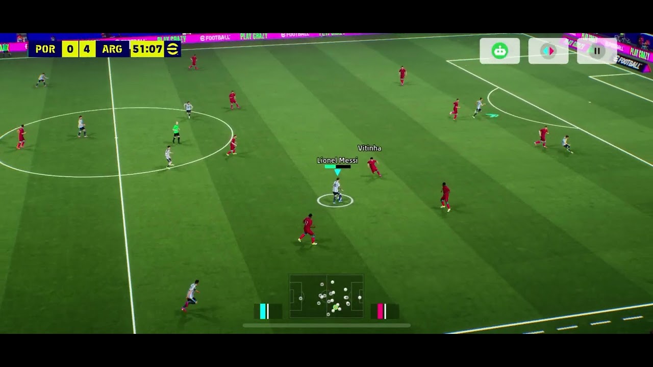 Efootball game match by Argentina vs Portugal #efootball #cr7 #lionelmessi 