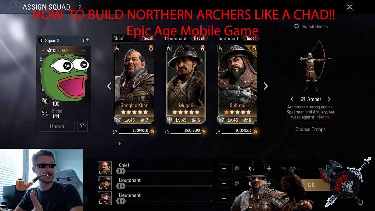 HOW TO BUILD THE NORTHERN ARCHERS LIKE A CHAD | Epic Age Mobile Game