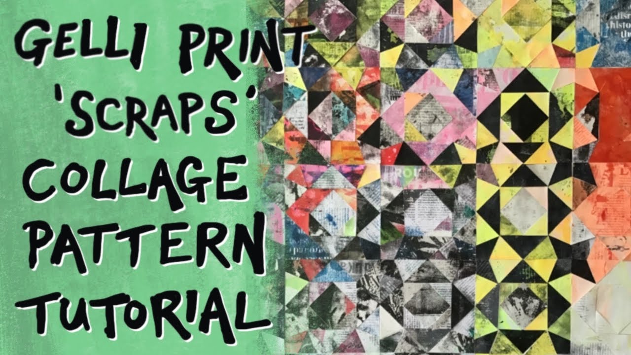 Gelli print 'scrap' pattern collage idea