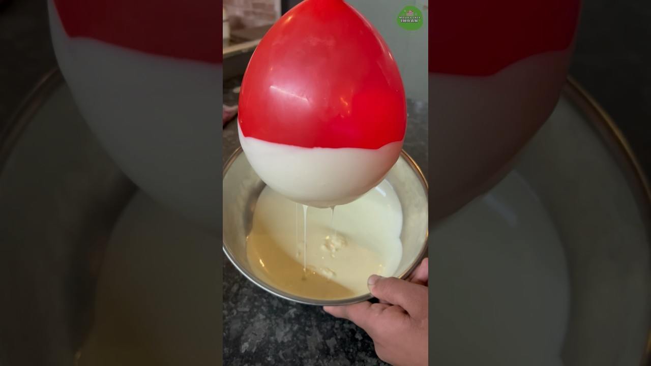 how to make a pinata cake with a balloon | pinata cake without moulde | #shorts #masterchefimran