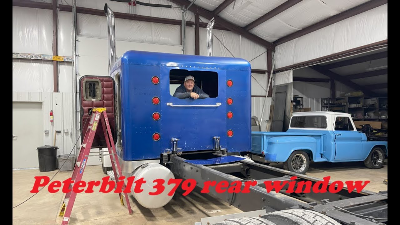 Peterbilt 379 episode 36 finally we cutout for the rear window, let there be light in the sleeper