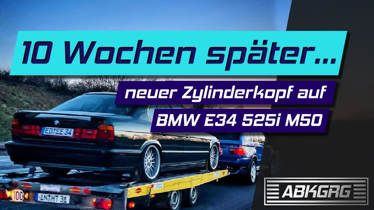 Endlich wieder BMW E34 fahren - Zylinderkopf auf den M50 montiert