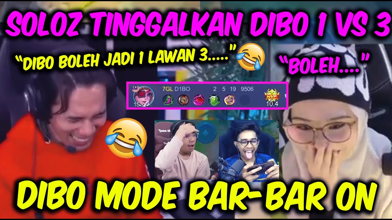 SOLOZ SAMPAI HATI TINGGALKAN DIBO 1 VS 3 🤣😂 ?