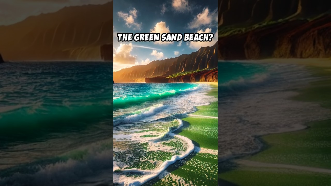 Discover Hawaii&rsquo;s Rare Green Sand Beach 🌴✨ | Papakōlea Beach Wonders Revealed!