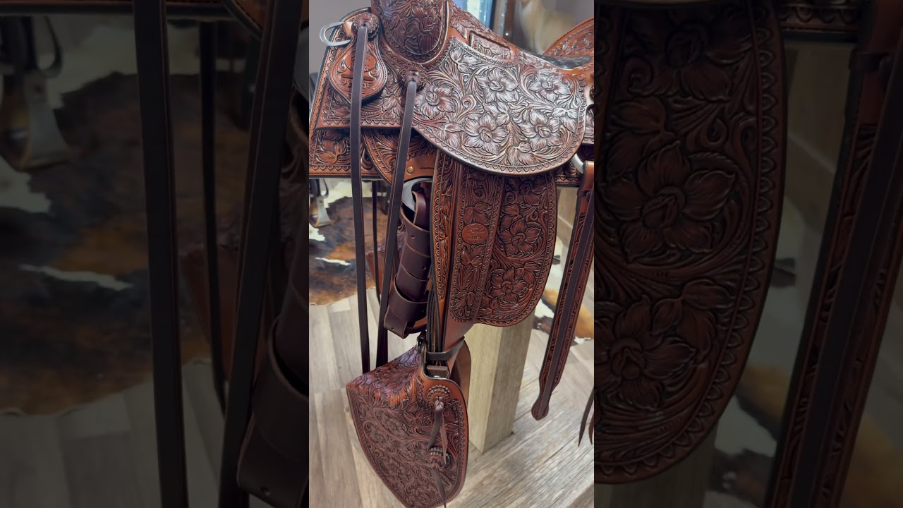 DG Saddlery competition saddle for 2026.  #saddlemaking #customsaddle #saddlery #leatherwork