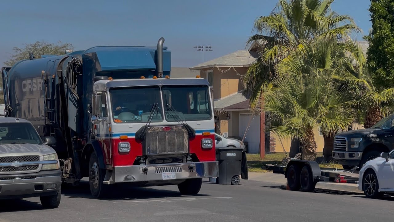 CR&R - 2 Roaring Peterbilt 520s Collecting Afternoon Waste