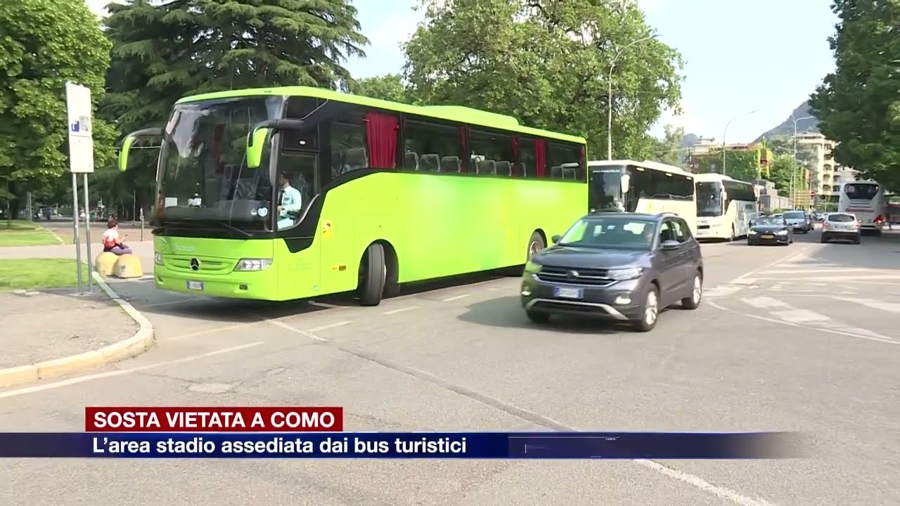 Etg - Sosta vietata a Como. L’area stadio assediata dai bus turistici