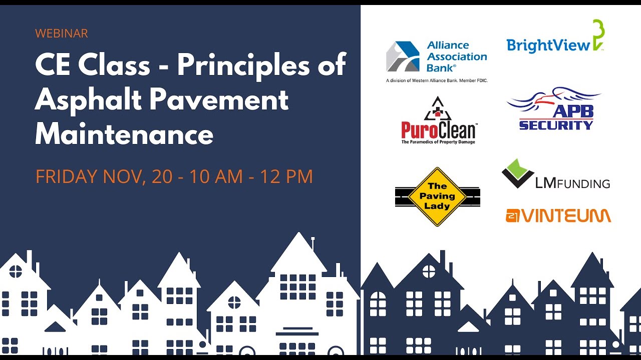 CE Class - Principles of Asphalt Pavement Maintenance