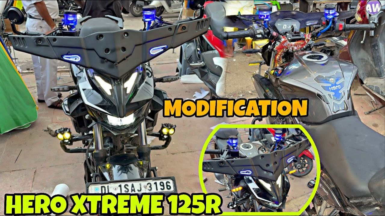 HERO XTREME 125R Ko bana dia kch Unique😨 | tagdi Modification | Bull Visor | Fog Light |
