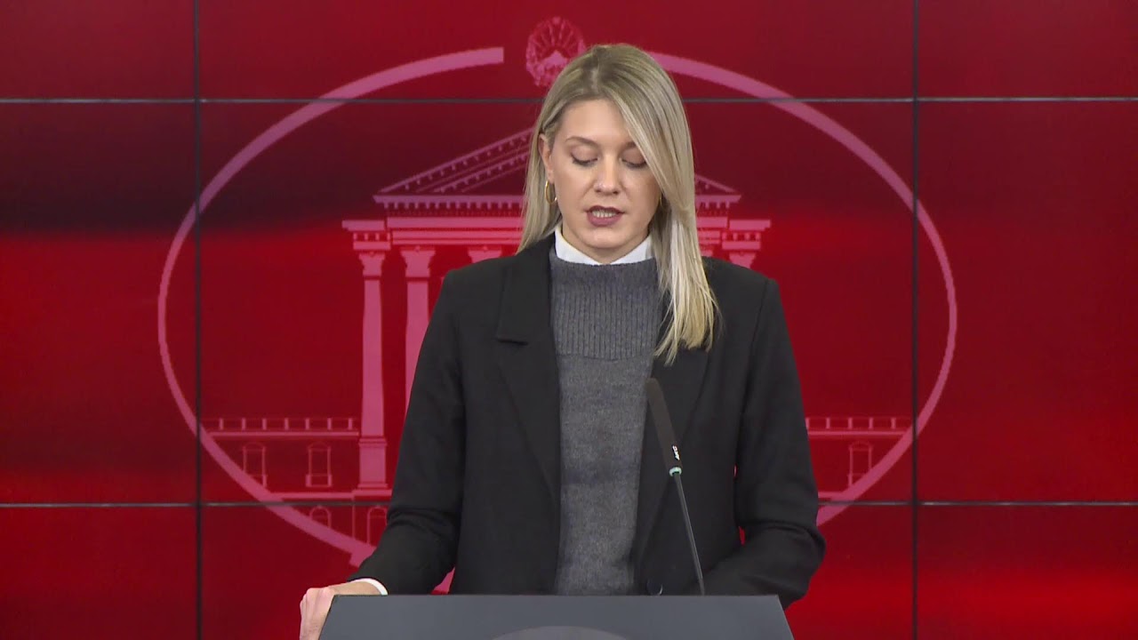Konferencë për shtyp e zëdhënëses së Qeverisë, Marija Miteva (AL)