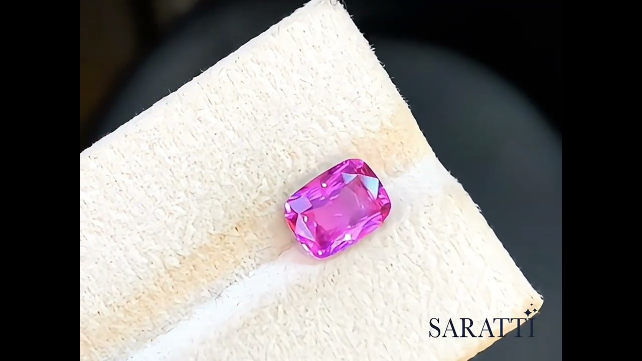2.07ct Natural Pinkish Purple Sapphire 🌸 Cushion Modified Brilliant | SARATTI