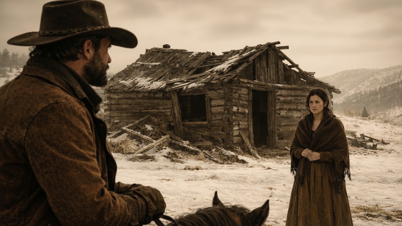 He Found a Widow Living Alone in a Ruined Cabin — What This Wealthy Cowboy Did Changed Everything