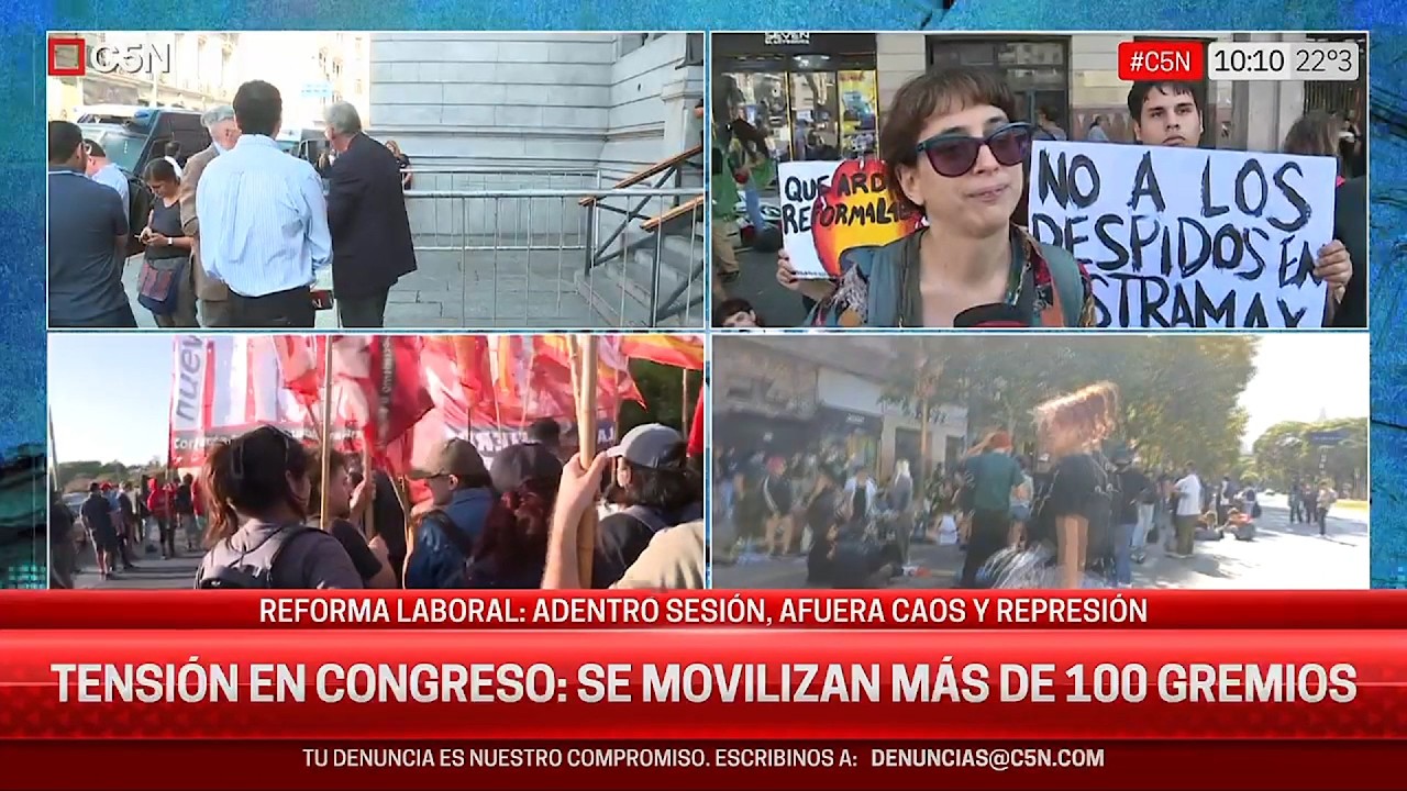 Docentes denuncian represión en el Congreso: “Nos tiraron gas pimienta para impedir la protesta”