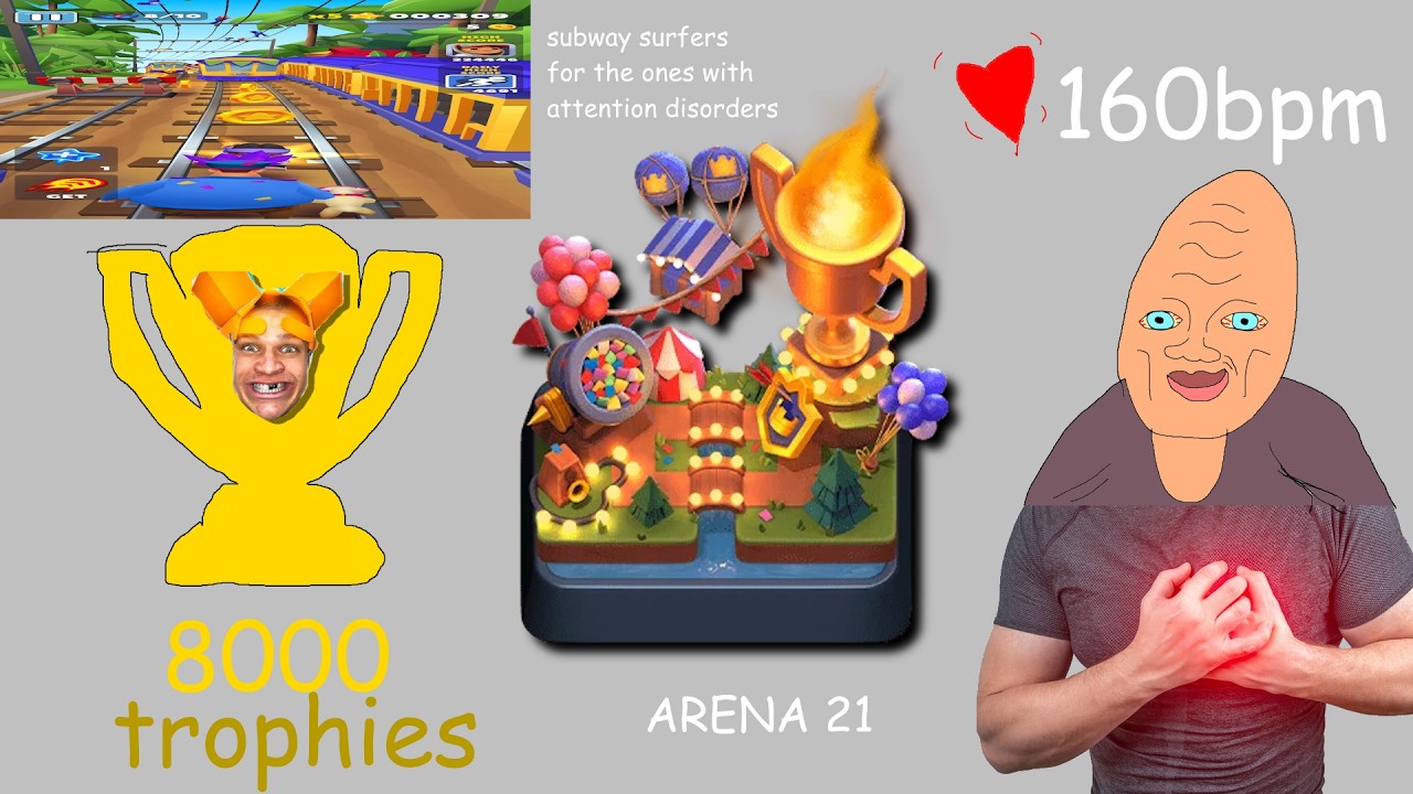 MY HEART RATE HIT 160! 😱 Reaching 8000 Trophies in Clash Royale!