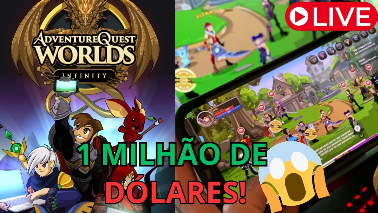 🚨🍭AQW INFINITY É O FUTURO? 1 MILHÃO DE DÓLARES ARRECADADOS! FARMANDO E AJUDANDO INSCRITOS! !pix🍭🚨