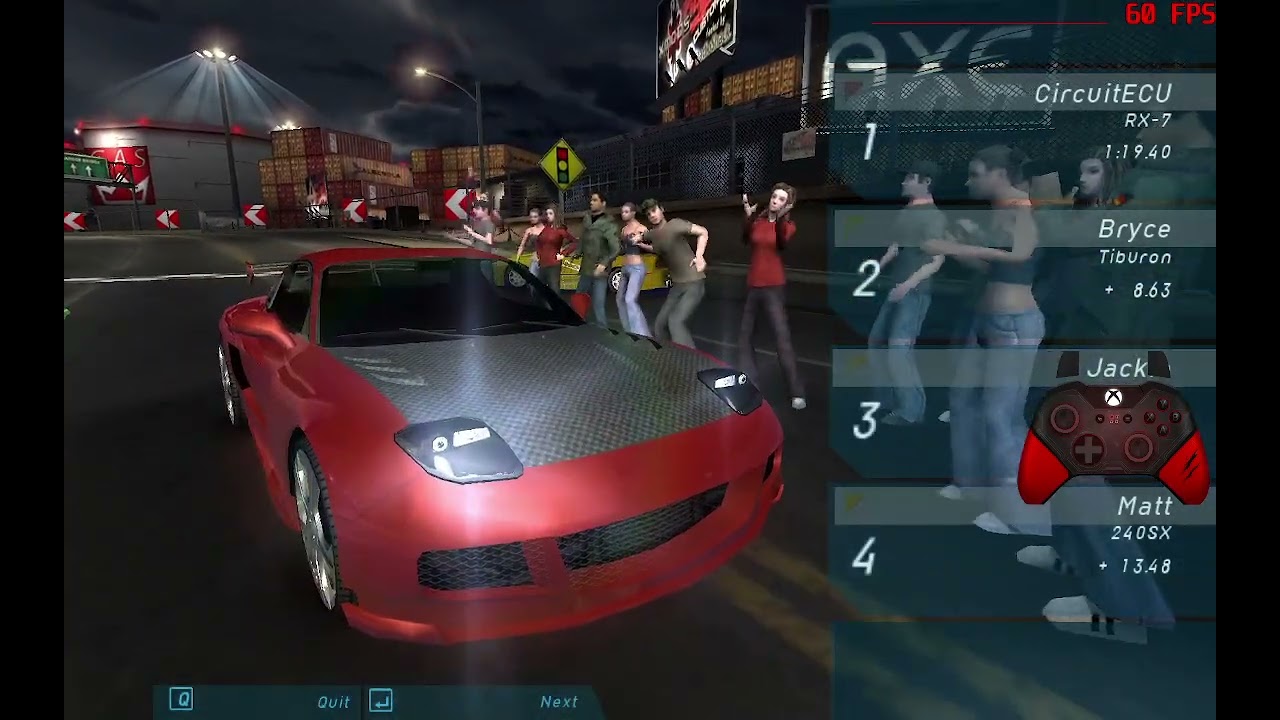 Need For Speed: Underground - 1st Ave Truck Stop - RX7 - No NOS/Uniques - New PB/WR