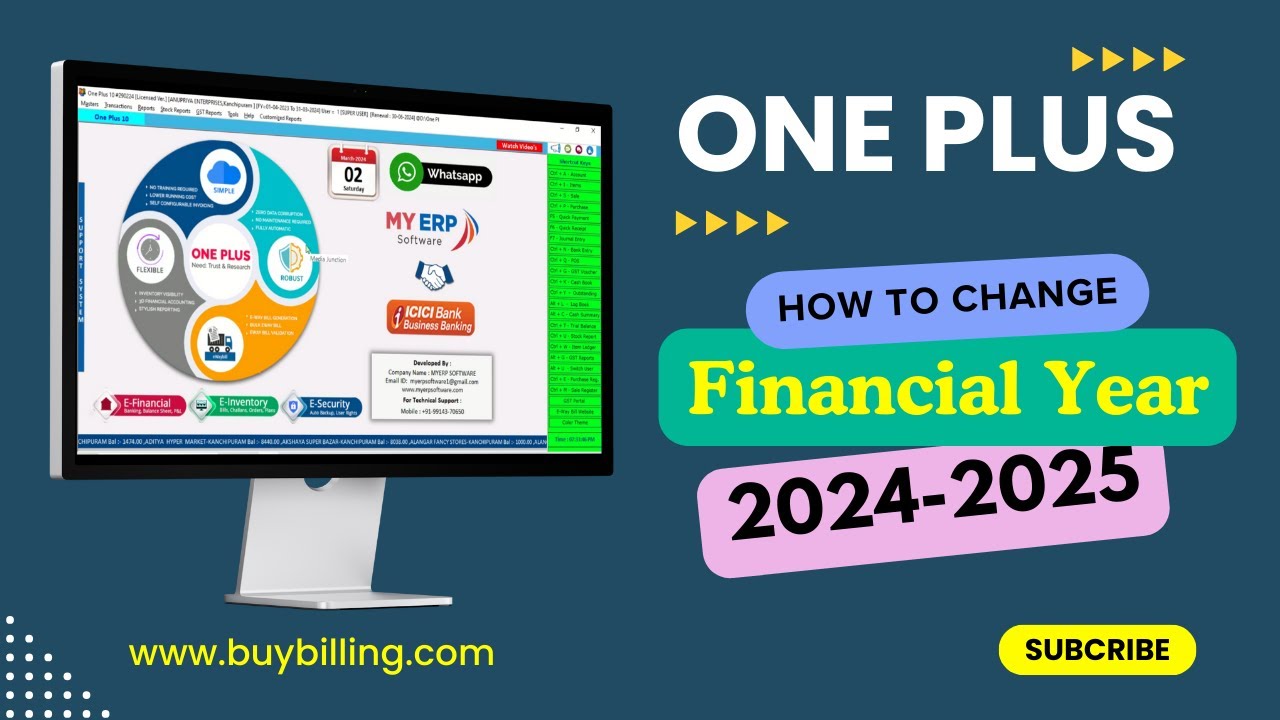 How to Change Financial Year 2024-2025 for One Plus ERP Software