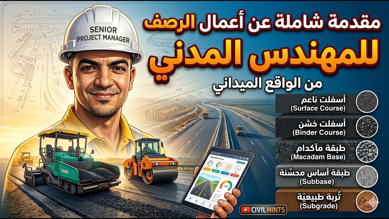 أعمال الأسفلت من الصفر | أول خطوة لكل مهندس طرق
