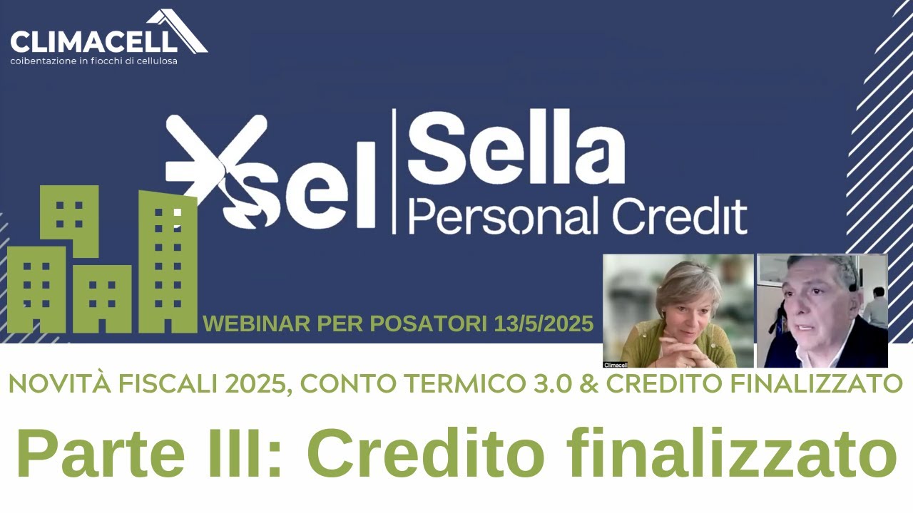 webinar parte III: Il credito finalizzato a favore del’efficientamento energetico