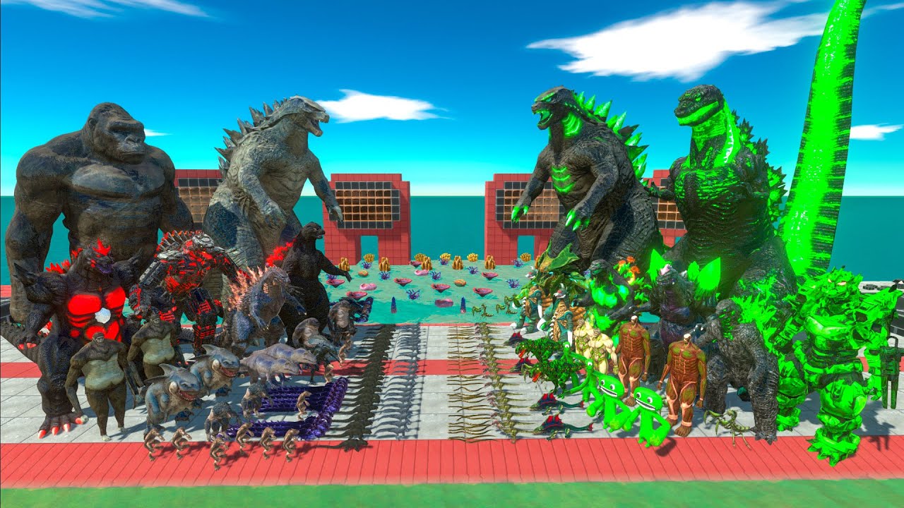 Dark Monster War - Team Dark GODZILLA 2014 x KONG VS Team RADIATION GODZILLA x SHIN GODZILLA - ABRS