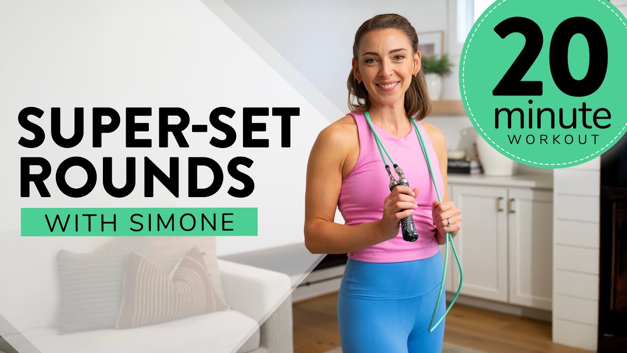 20 MIN SUPER-SET ROUNDS WORKOUT  | Jump Rope & Dumbbells