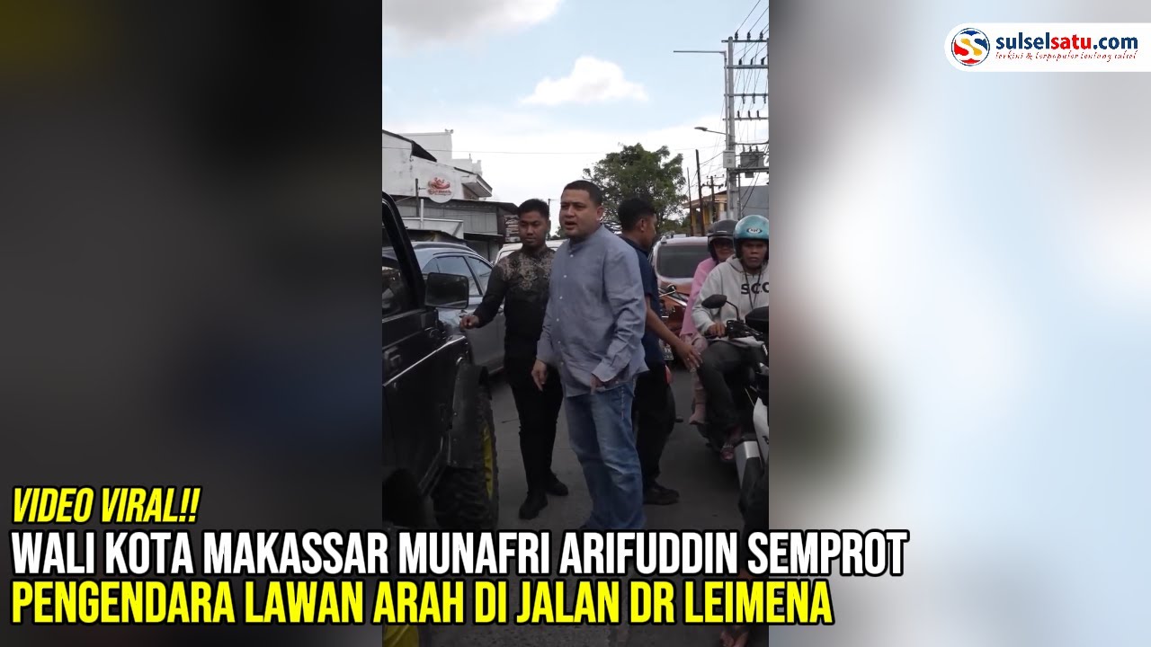 Wali Kota Makassar Munafri Arifuddin Semprot Pengendara Lawan Arah di Jalan Dr Leimena