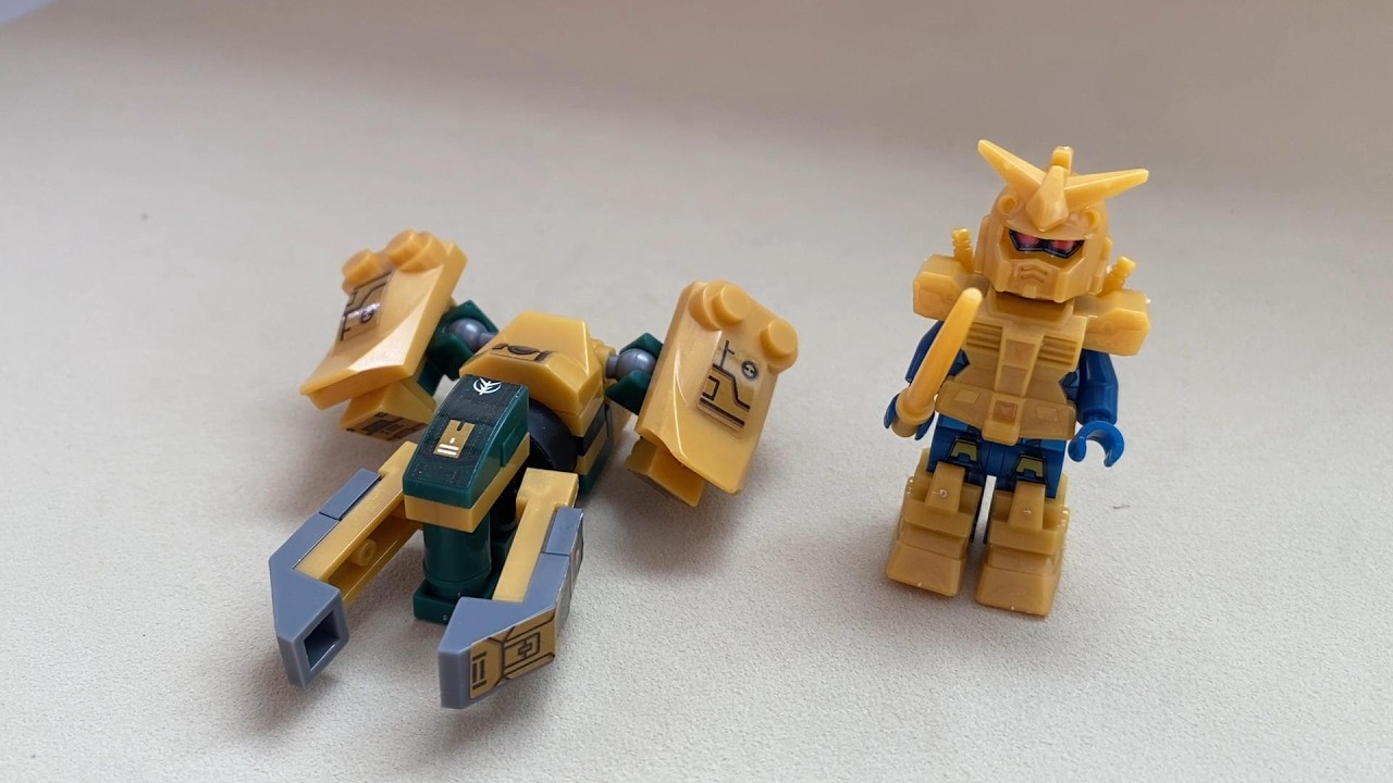 48-Piece Golden Gundam Mech Build! 8-in-2 Transformation is INSANE Satisfying!