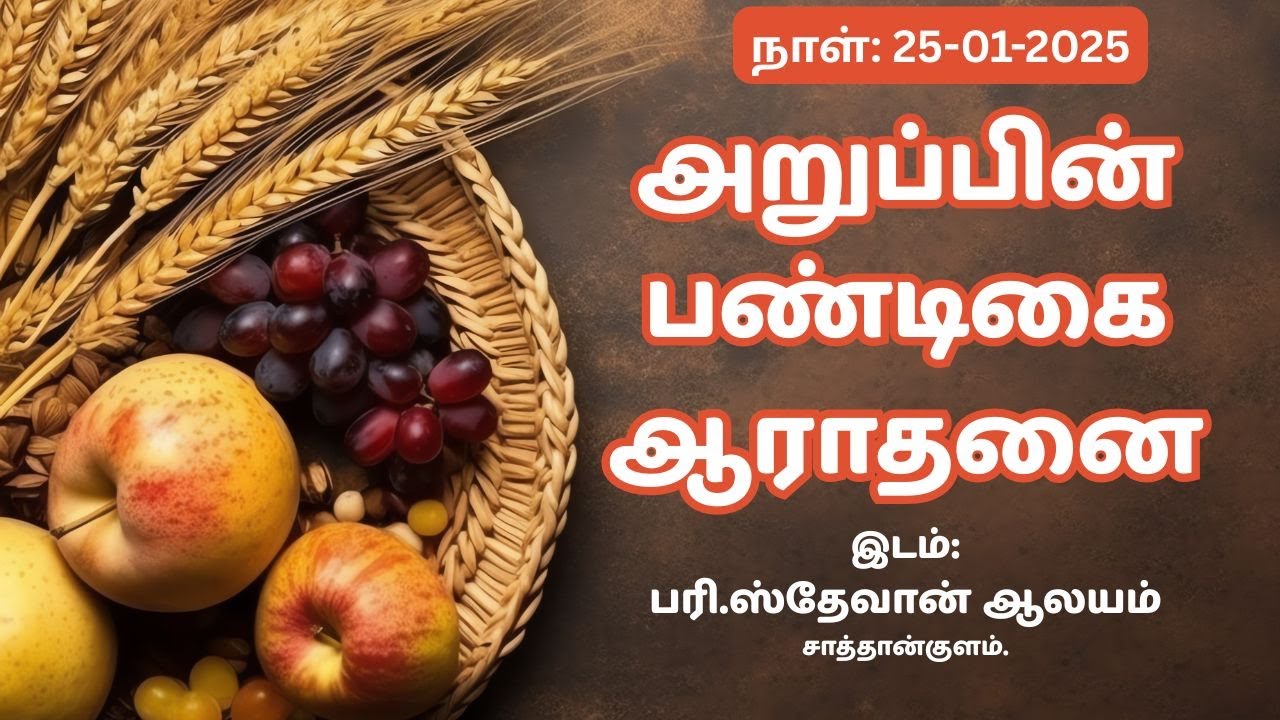 🔴LIVE-- 25.1.2026 அறுப்பின் பண்டிகை ஆராதனை St.Stephen's Church Sathankulam..
