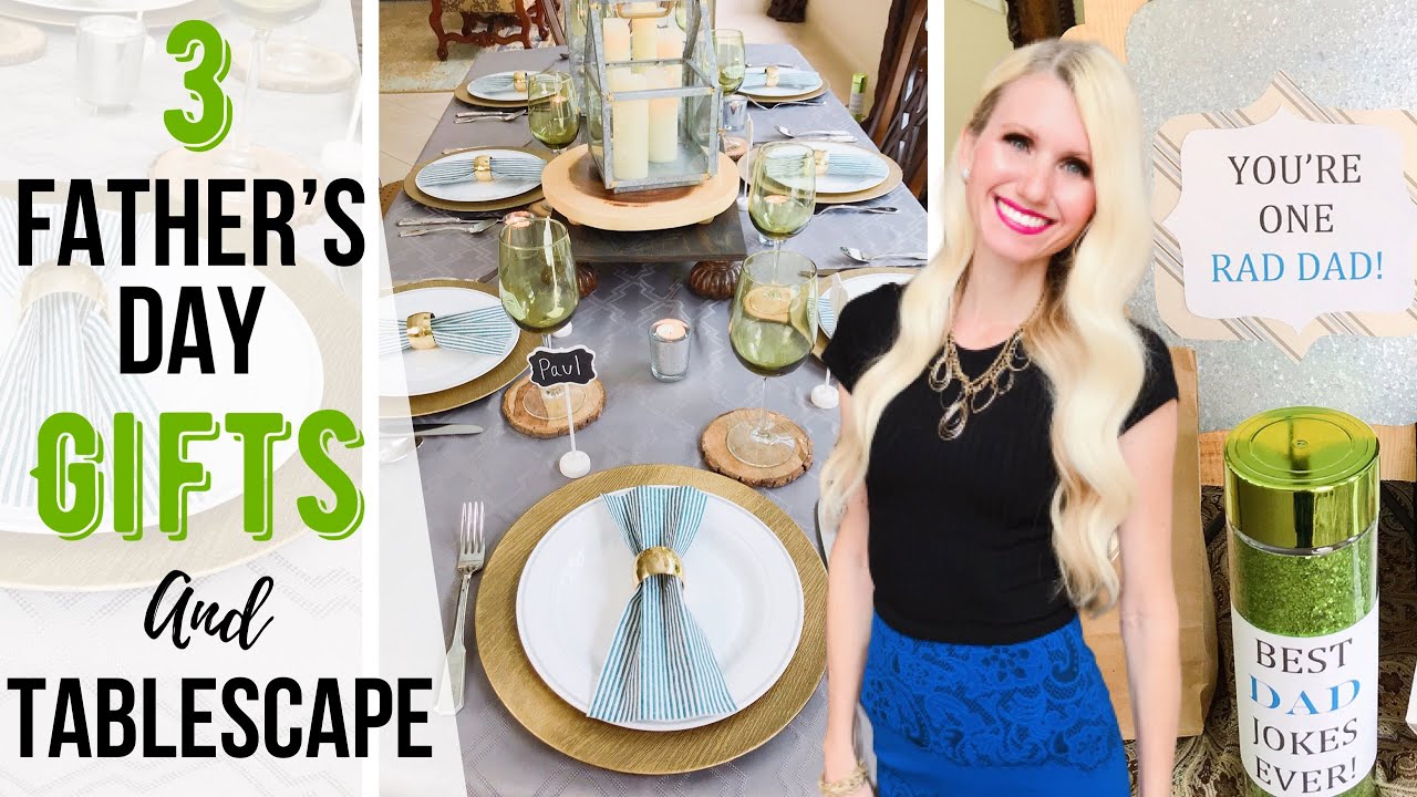 👔 3 FATHER'S DAY GIFTS and BRUNCH TABLESCAPE! + RUSTIC TABLE DECOR