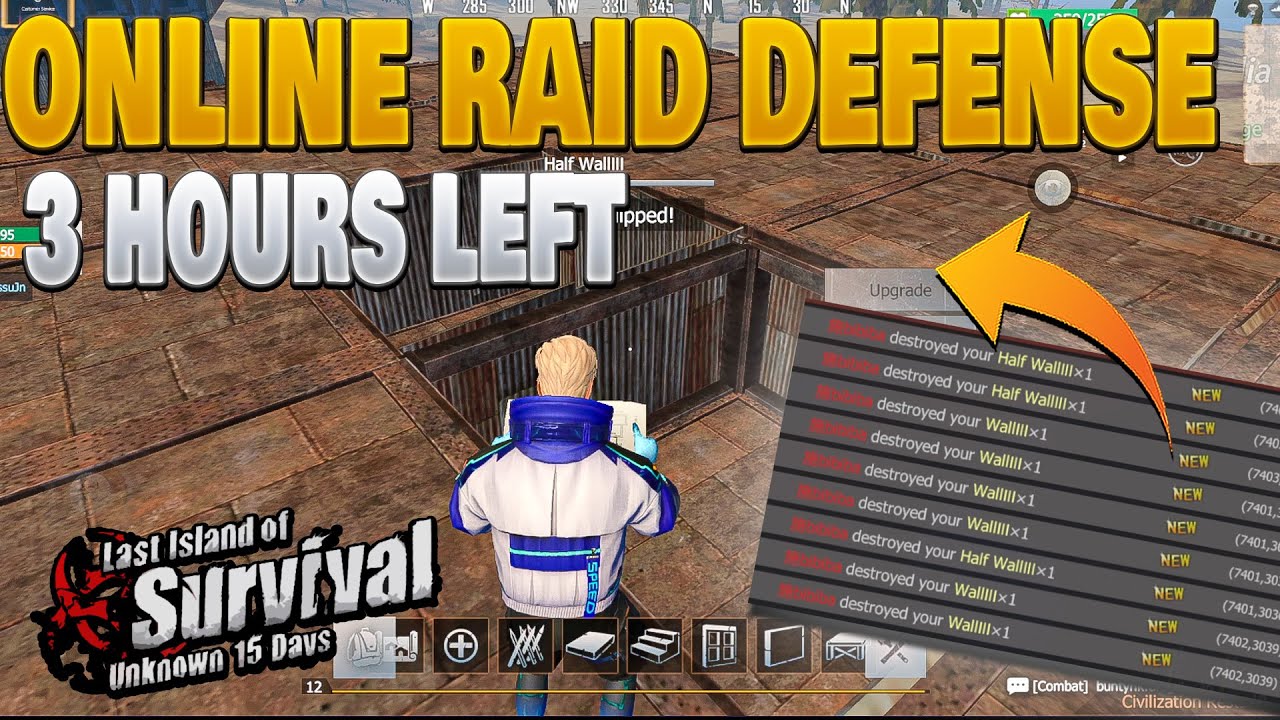 ONLINE RAID DEFENSE THEY HAVE 3 HOURS LEFT TO RAID US BEFORE SERVER END LAST ISLAND OF SURVIVAL |