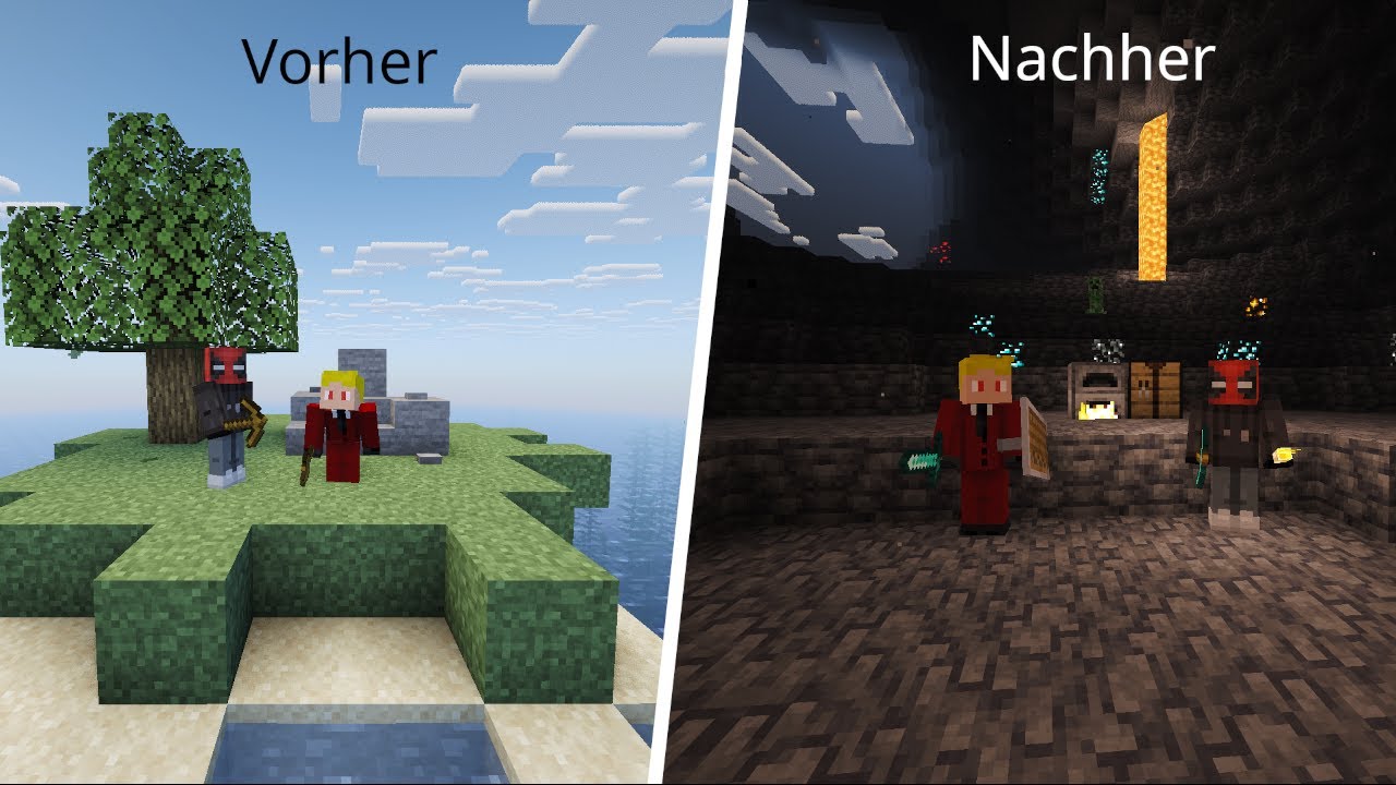 Der Beginn in unserer Minecraft Welt mit @RhinoInColor
