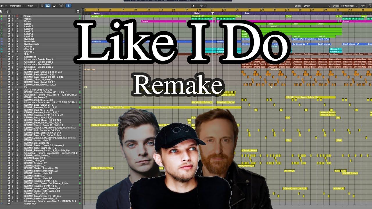 David Guetta, Martin Garrix, Brooks - Like I do (Logic Pro Remake) FREE LOGICX FILE!