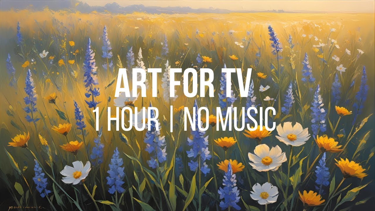 Wild flower TV Art | Screensaver | Wallpaper | Blue and Yellow Art